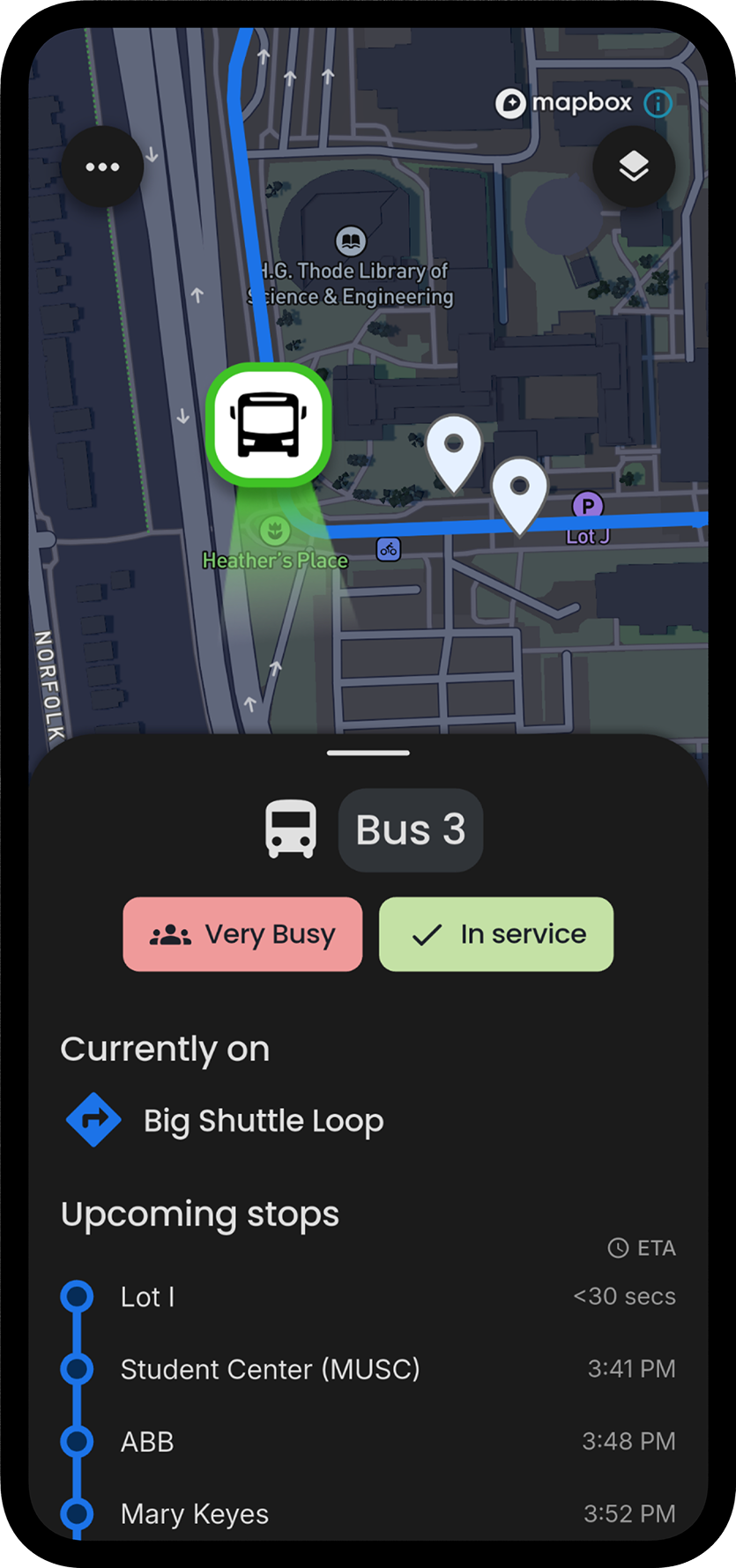 Commuter app
screen 2