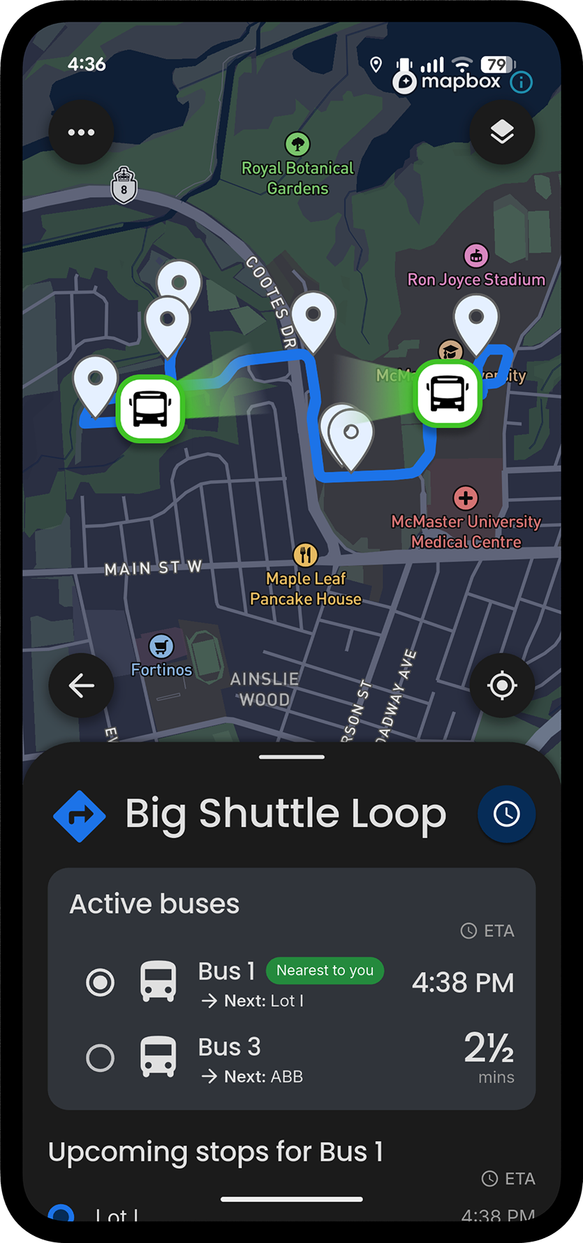 Commuter app
screen 3