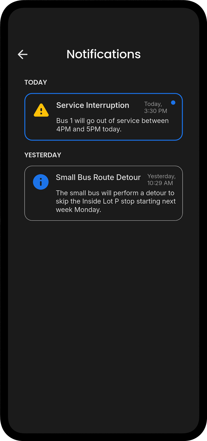 Commuter app
screen 6